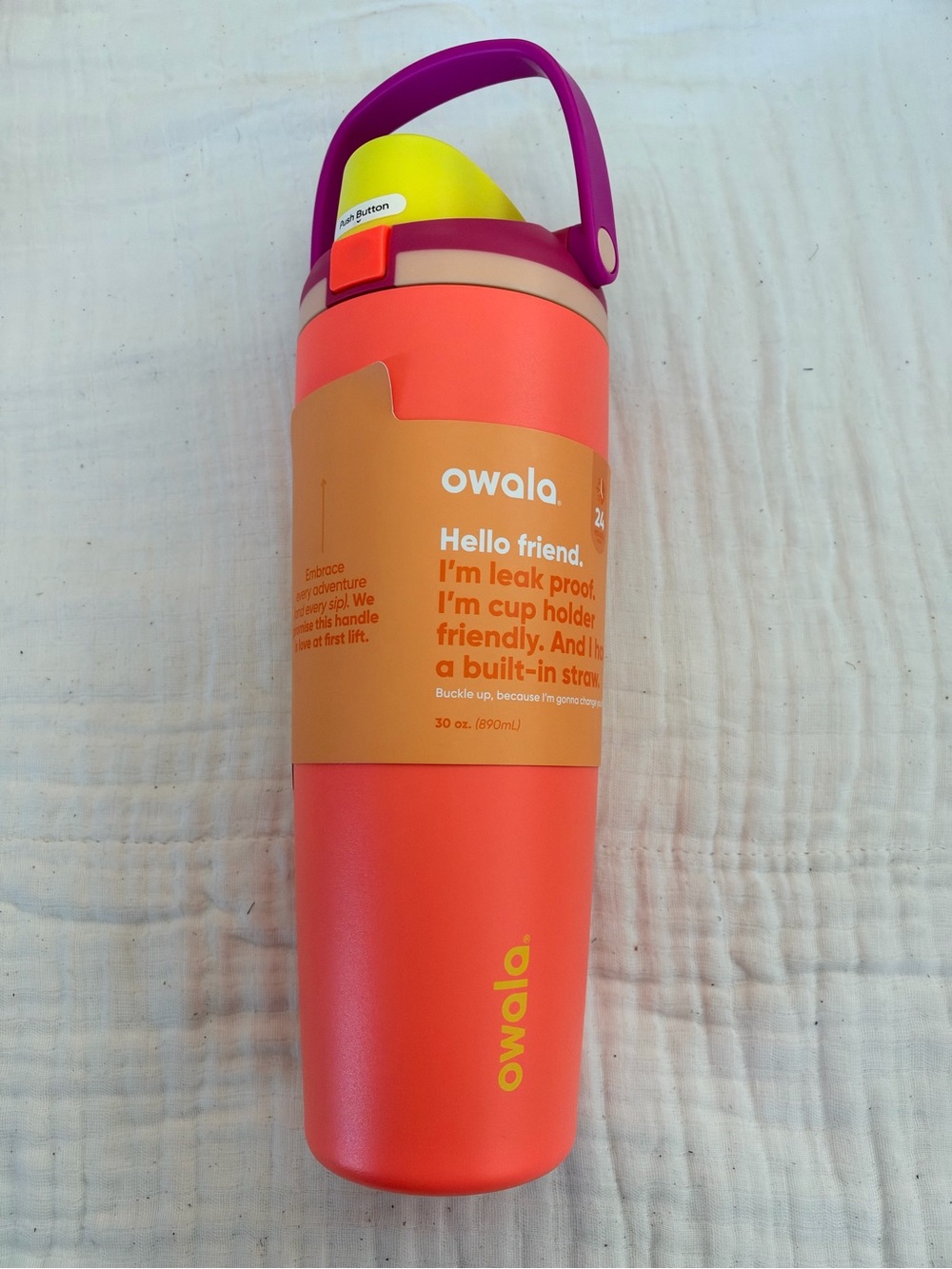 NWT Owala 30oz FreeSip Sway Stainless Steel Water Bottle